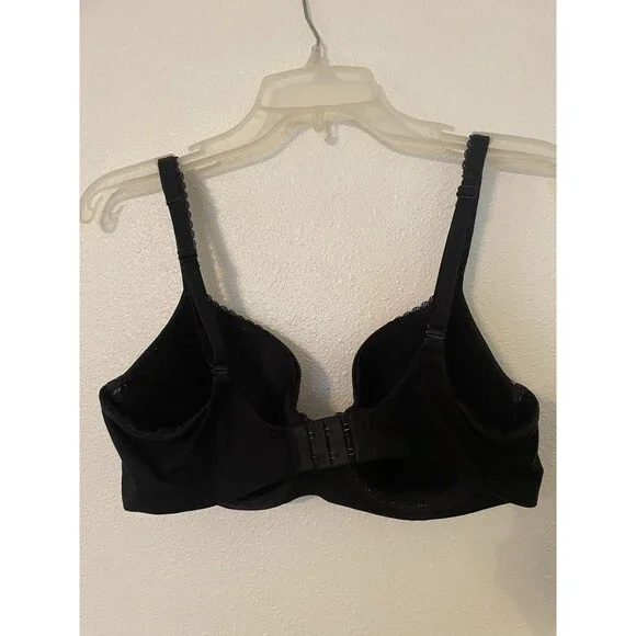 Victoria's Secret Women Bra 34DD Black Body By Victoria Lined Demi - Picture 2 of 5